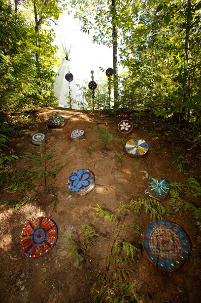 Land Art œuvres numériques de Vandière peintre et sculpteure