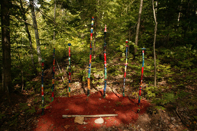 Land Art œuvres numériques de Vandière peintre et sculpteure