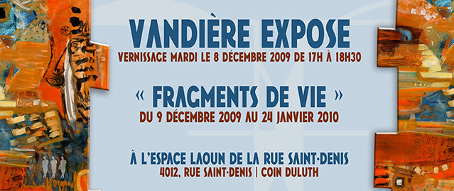 Cartons d'invitation des exposition Vandière peintre et sculpteure