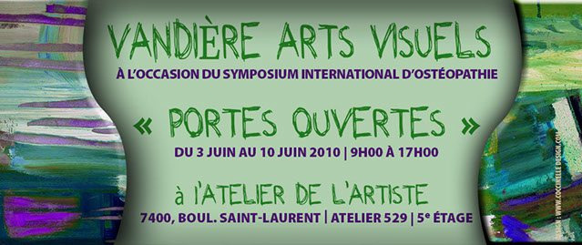 Cartons d'invitation des exposition Vandière peintre et sculpteure