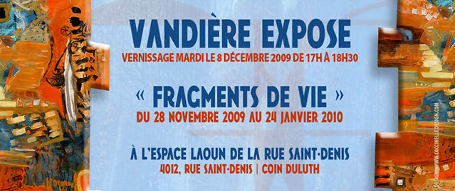Cartons d'invitation des exposition Vandière peintre et sculpteure
